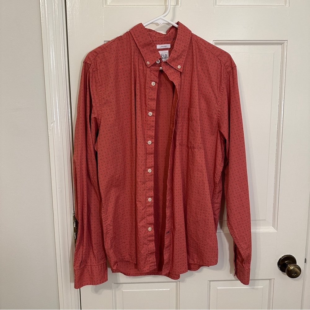 Light Red Casual Button up Dress Shirt